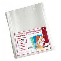 Файл (папка карман) "Бюрократ суперлюкс", А4, 100 шт, 80 мкм, прозрачный