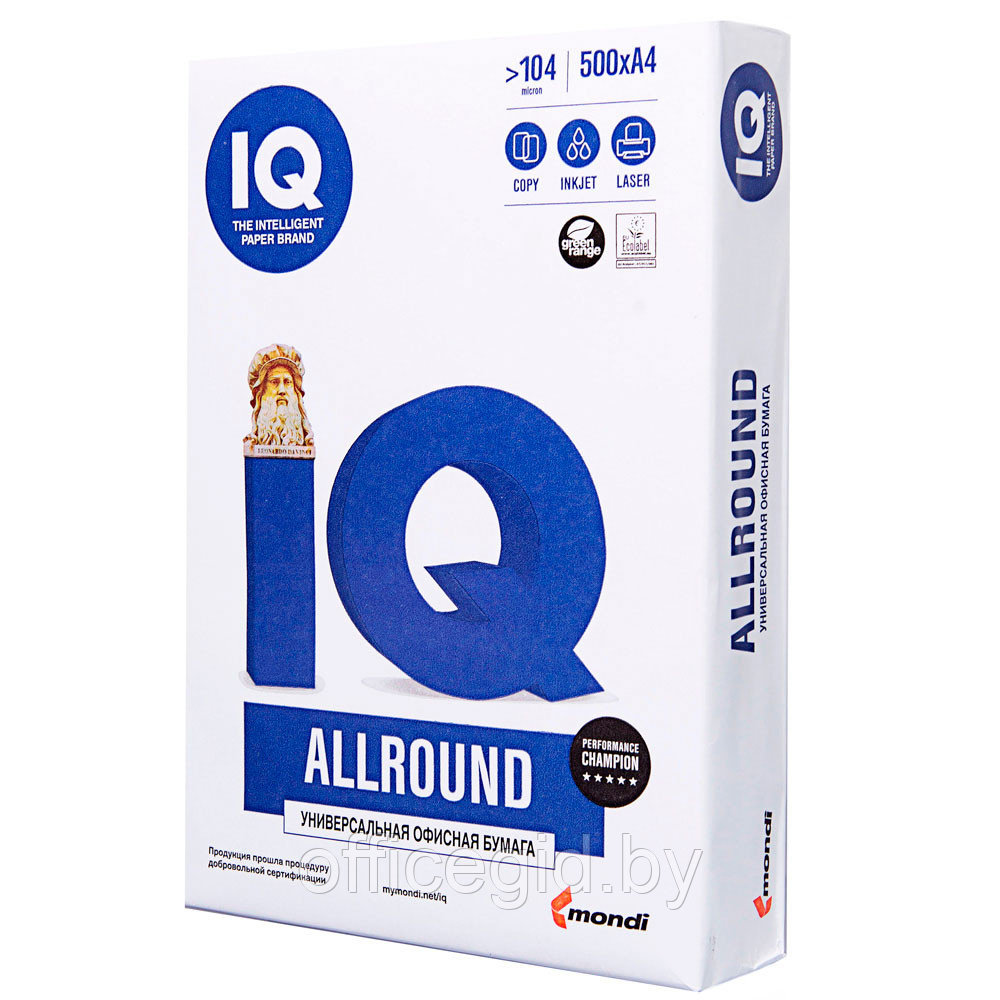 Бумага "IQ Allround", A4, 500 листов, 80 г/м2
