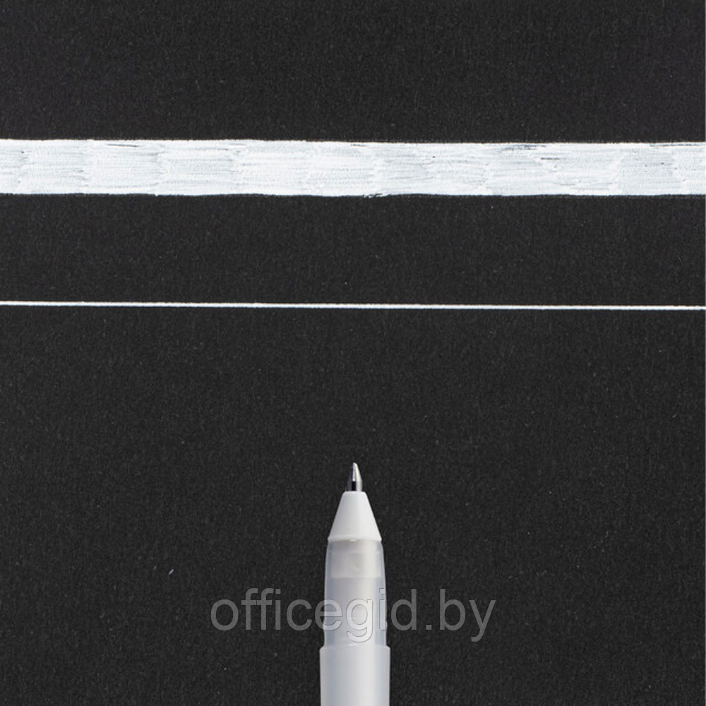 Ручка гелевая "Gelly Roll Basic", 0.4 мм, белый, стерж. белый - фото 2 - id-p187160957