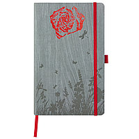 Блокнот "Foresta Rose", А5, 120 листов, линейка, серый, красный