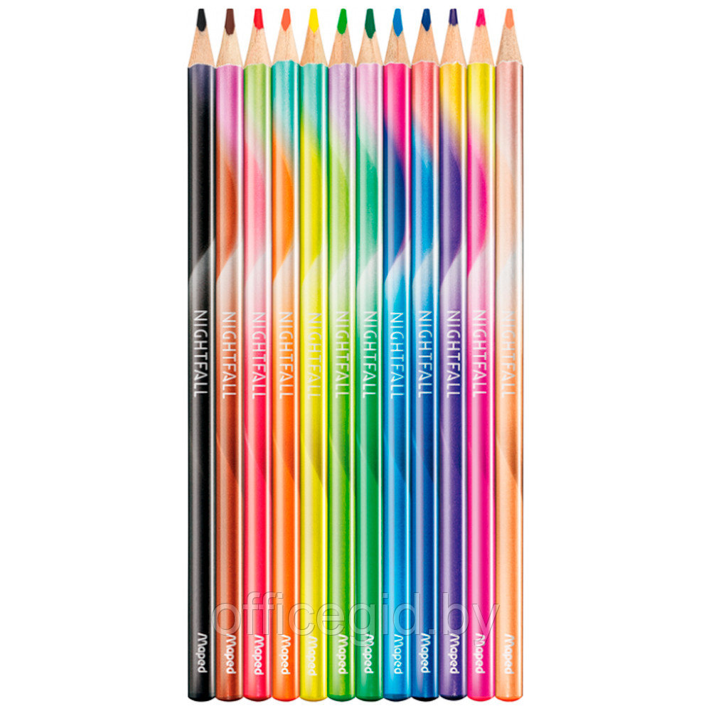 Цветные карандаши "Nightfall", 12 цветов - фото 2 - id-p180057634