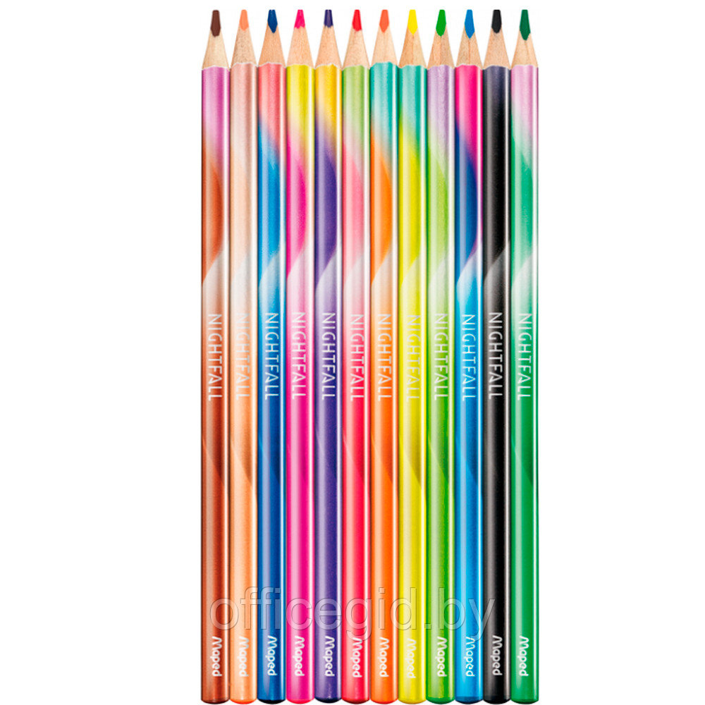 Цветные карандаши "Nightfall", 12 цветов - фото 3 - id-p180057634