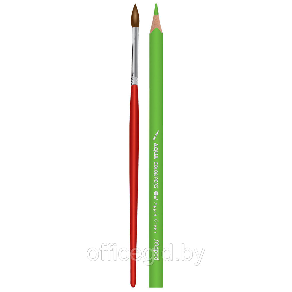 Цветные карандаши "Aqua" + кисточка, 12 цветов - фото 3 - id-p180057624
