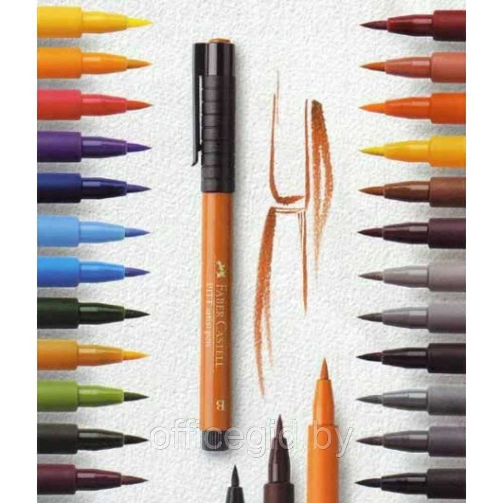 Маркер-кисть "Pitt Artist Pens Brush", 6 шт., земляные оттенки - фото 6 - id-p180058085