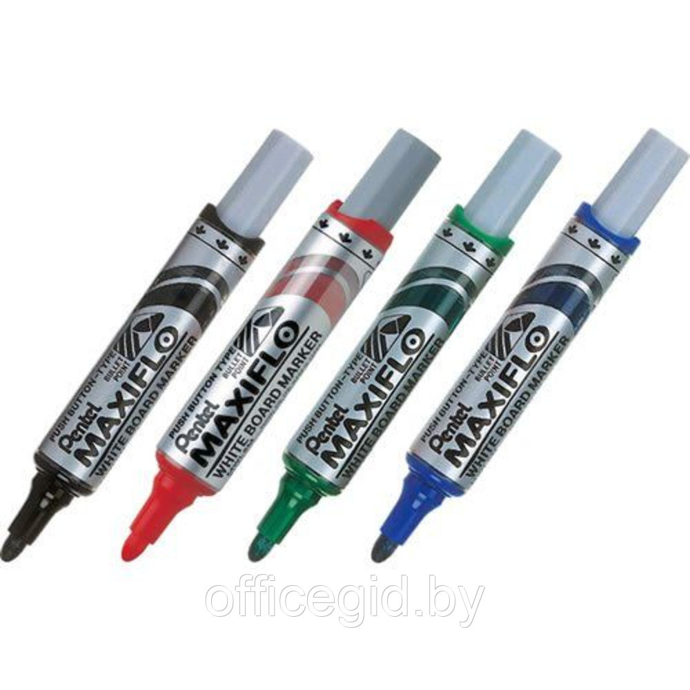 Набор маркеров для доски "Maxiflo", 4 шт, ассорти - фото 2 - id-p180056659