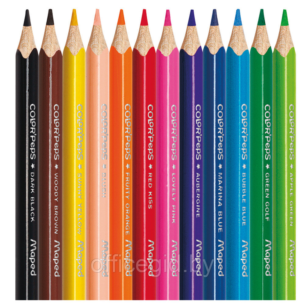 Цветные карандаши "Color Peps" мини, 12 цветов - фото 2 - id-p180057612