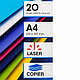 Флуоресцентные цветные этикетки "Apli", 210x297 мм, 20 листов, 1 шт, оранжевый, фото 2
