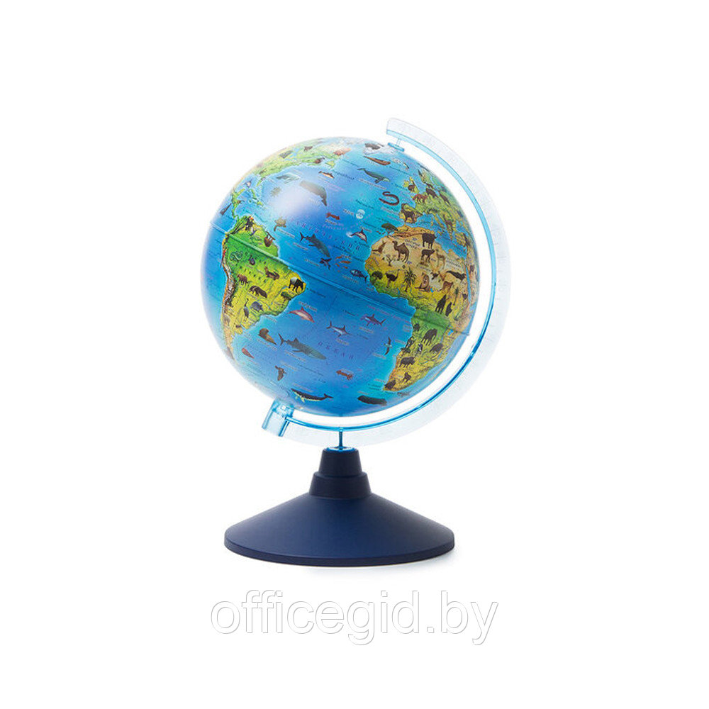 Глобус зоогеографический "Мир", 21 см
