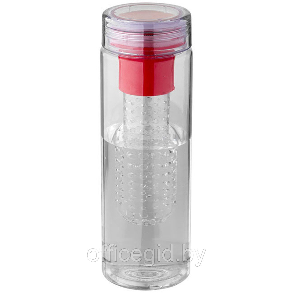 Бутылка для воды "Fruiton infuser", пластик, 740 мл, прозрачный, красный - фото 1 - id-p187028068