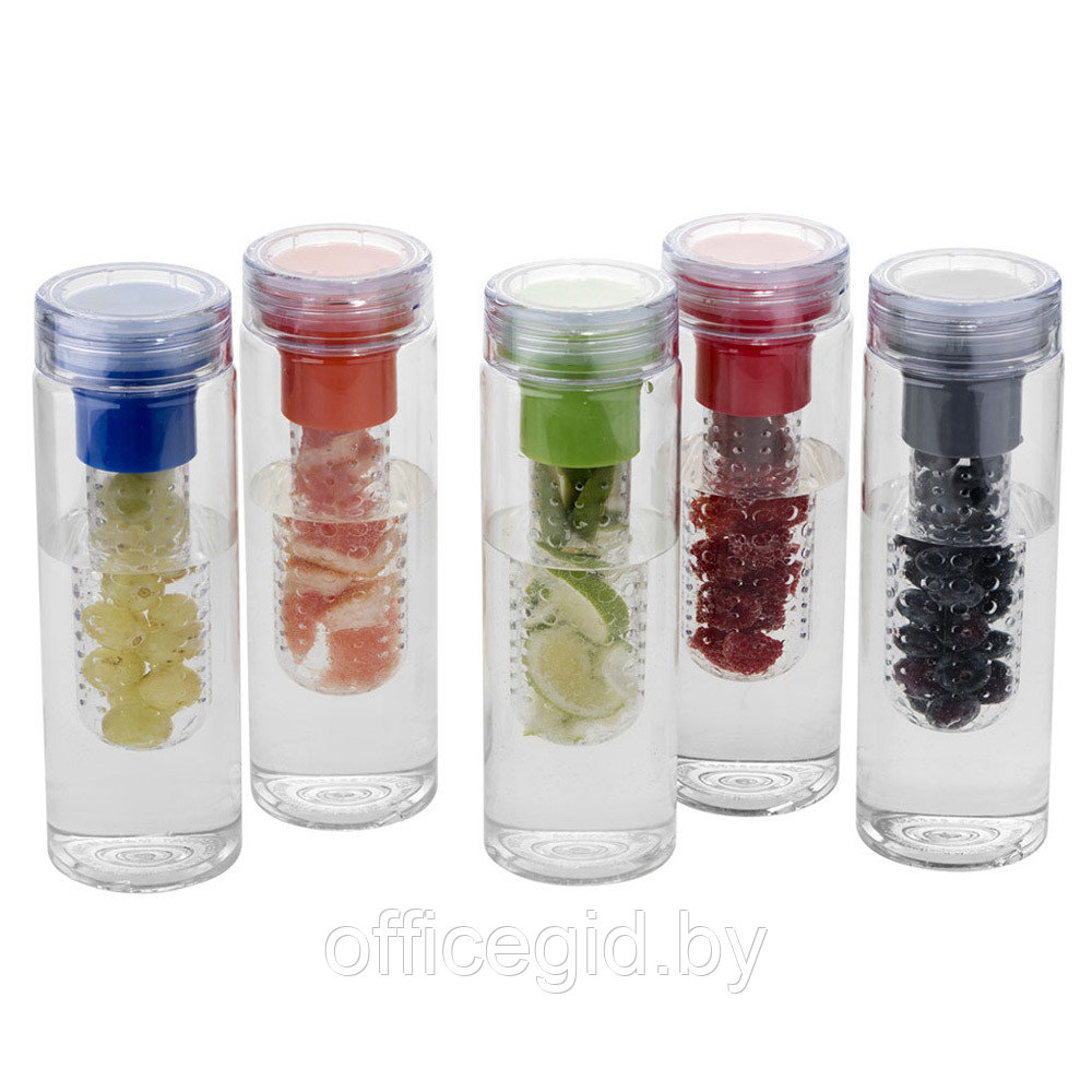 Бутылка для воды "Fruiton infuser", пластик, 740 мл, прозрачный, красный - фото 5 - id-p187028068