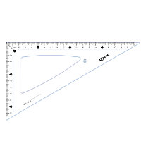Треугольник "Maped", 20 см, прозрачный