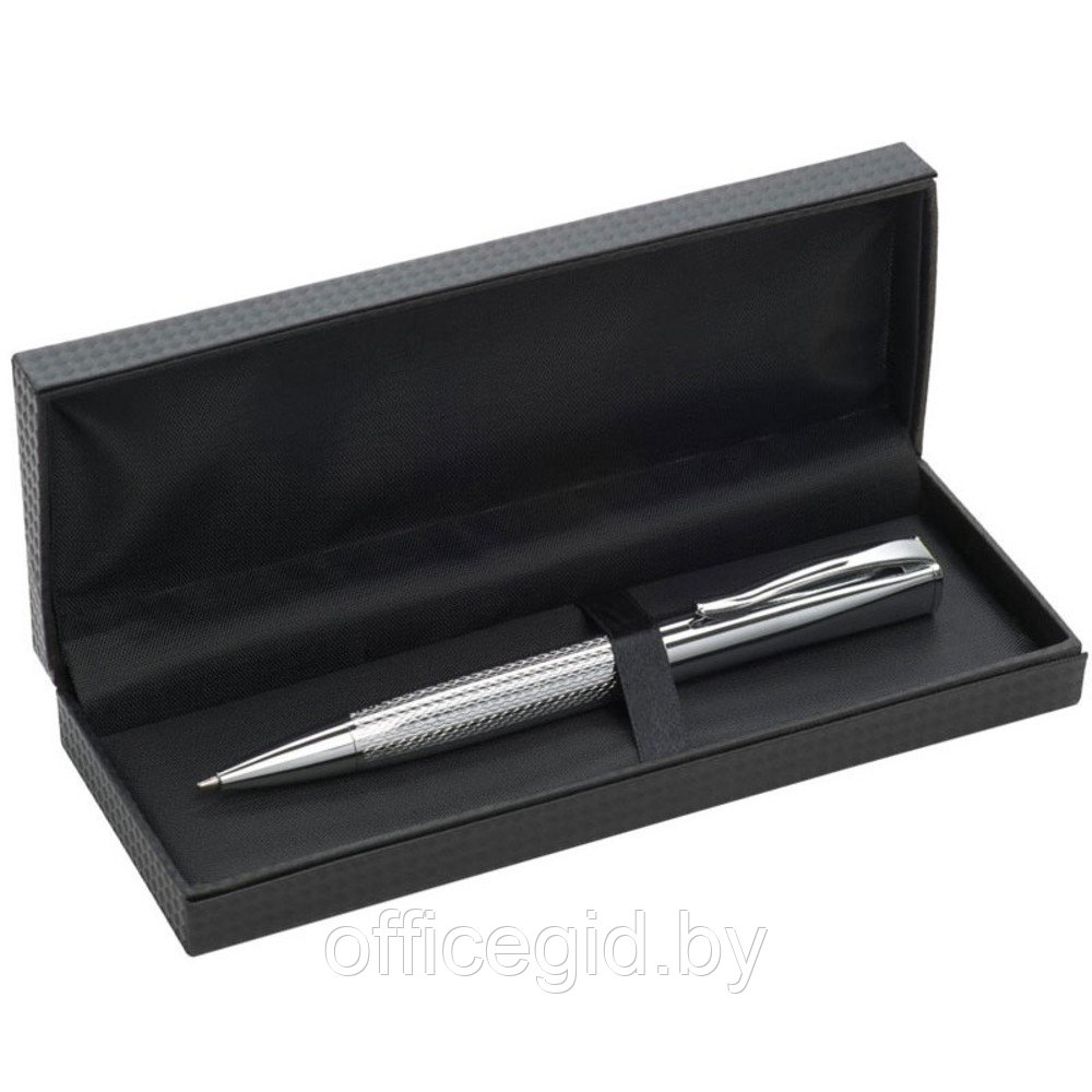 Ручка шариковая автоматическая "EASY GIFTS Chester", 0.7 мм, серебристый, стерж. синий - фото 4 - id-p180056611
