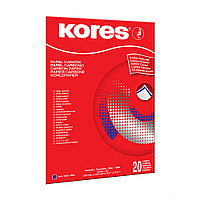 Бумага копировальная "Kores", A4, 20 листов, синий