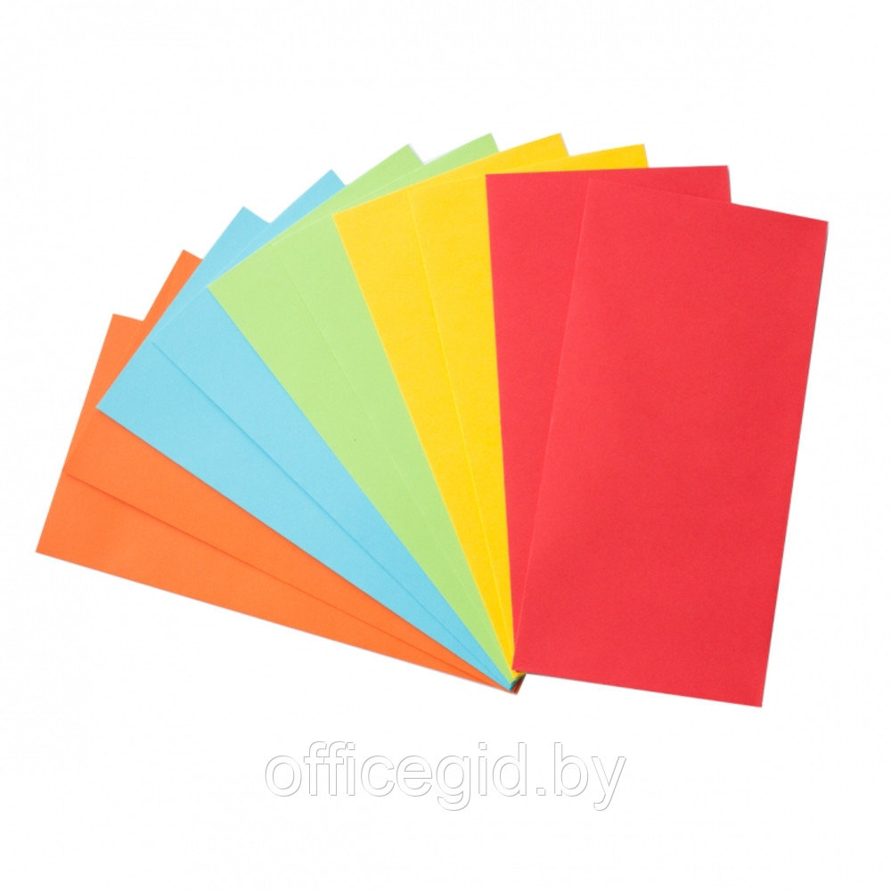 Набор конвертов цветных, C65, 10 шт, ассорти - фото 1 - id-p180055974