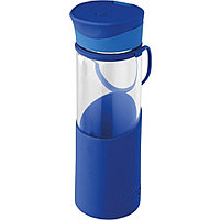 Бутылка для воды "Enjoy Glass Watwer Bottle", силикон, стекло, 550 мл, синий