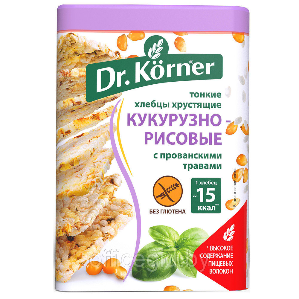 Хлебцы "Dr.Korner" кукурузно-рисовые с прованскими травами , 100 г
