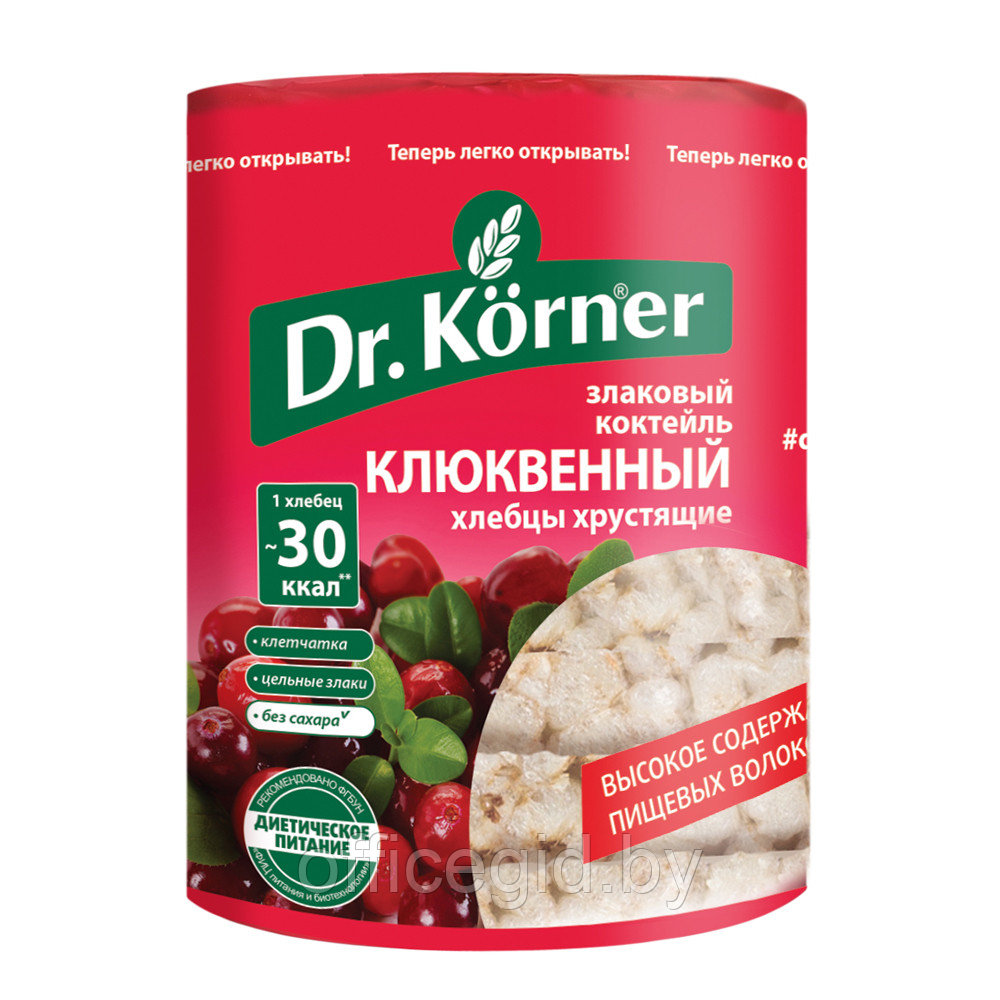 Хлебцы "Dr.Korner" со вкусом клюквы, 100 г - фото 1 - id-p180055827