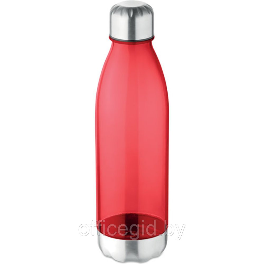 Бутылка для воды "Aspen", пластик, металл, 600 мл, прозрачный, красный - фото 1 - id-p187028071