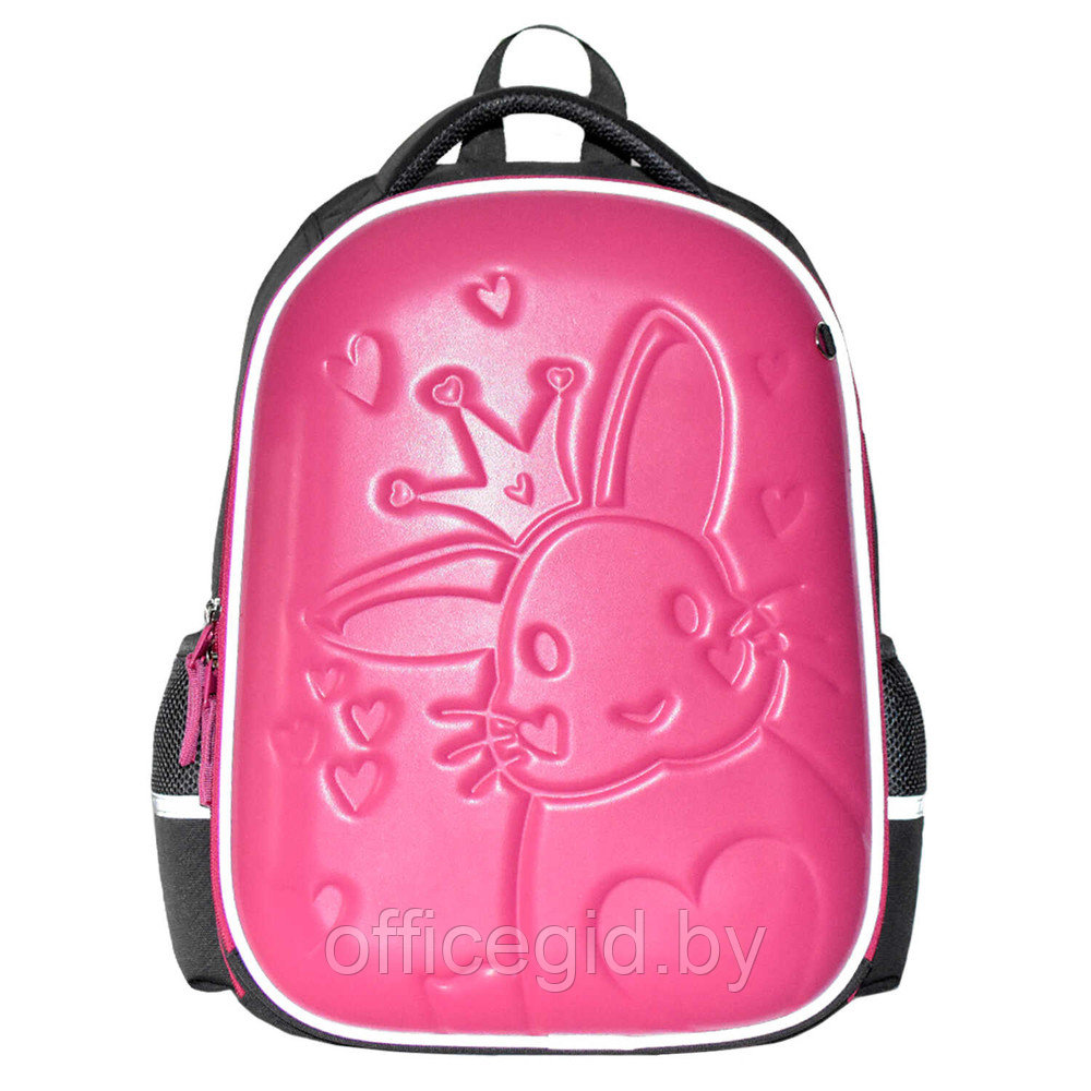 Рюкзак школьный "Заяц", черный, розовый - фото 1 - id-p180648909
