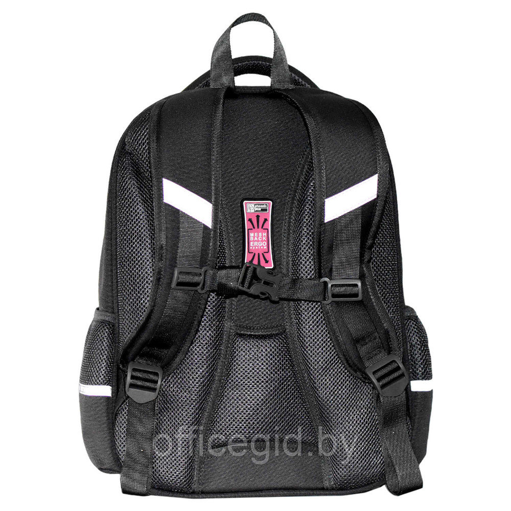 Рюкзак школьный "Заяц", черный, розовый - фото 3 - id-p180648909