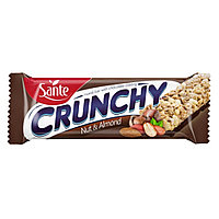 Батончик-мюсли "Sante Crunchy" с лесным орехом и миндалем в шоколаде, 40 г