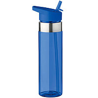 Бутылка для воды "Sicilia", пластик, металл, 650 мл, прозрачный голубой