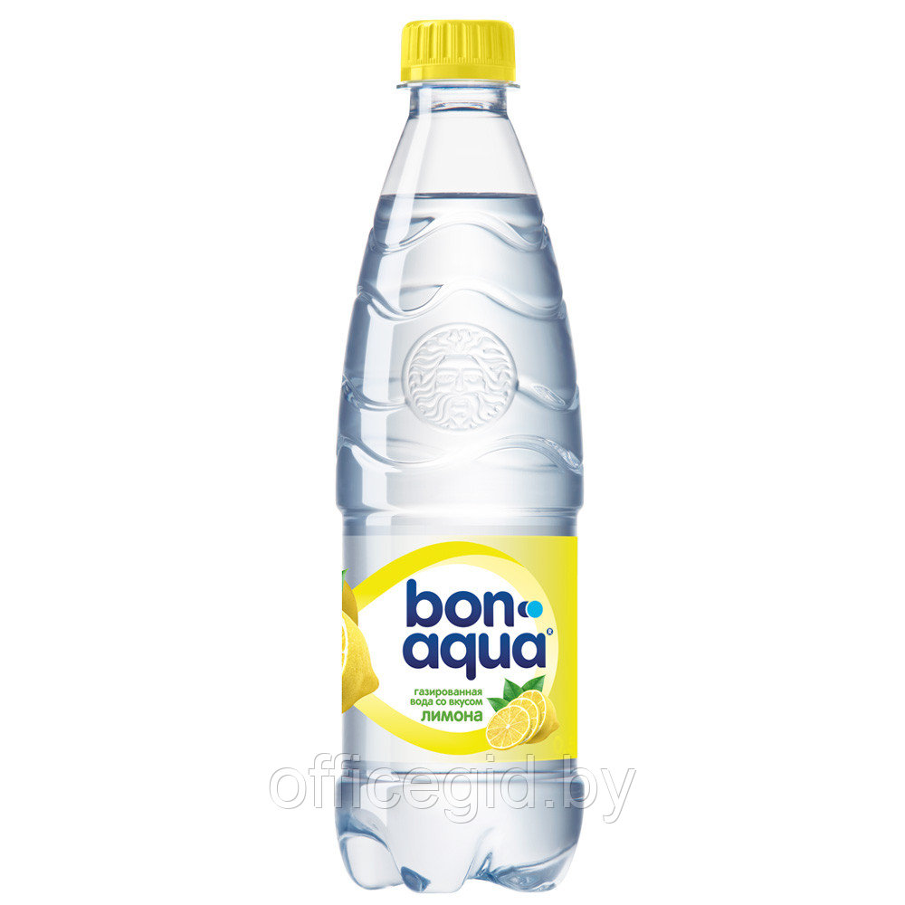 Вода питьевая "Bonaqua", газированная, вкус лимона, 0.5 л - фото 1 - id-p180055763