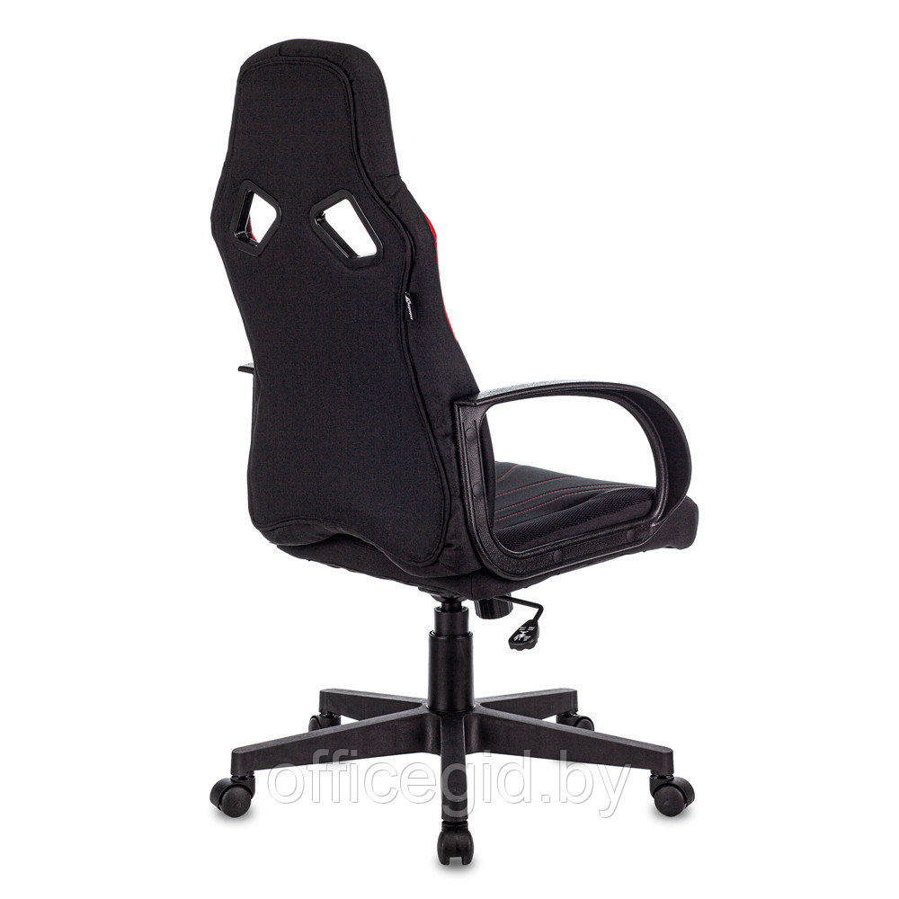 Кресло игровое "Zombie Runner", текстиль, эко.кожа, пластик, черный, красный - фото 4 - id-p180055343