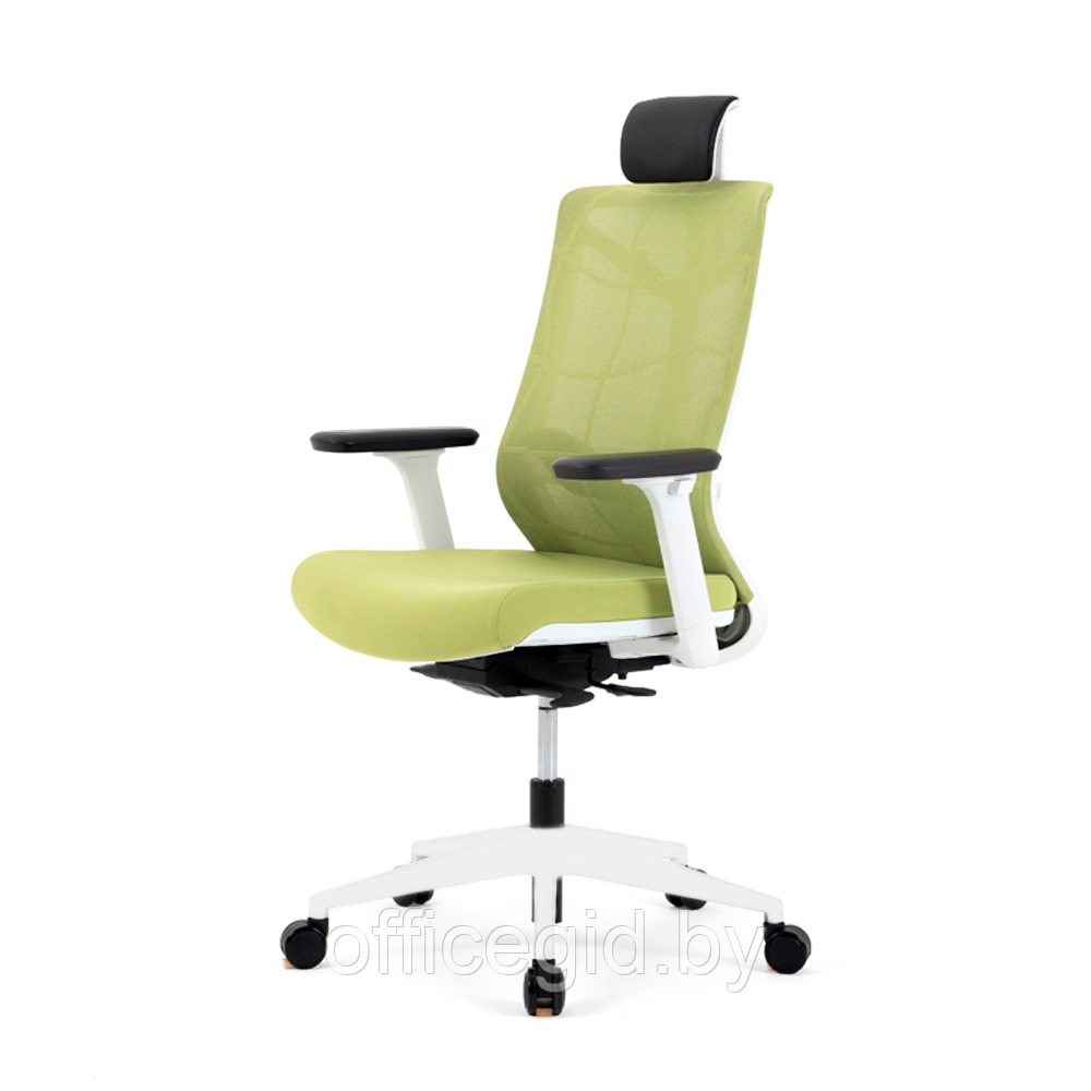 Комплект мебели "Welldesk": cтол двухмоторный, белый, столешница пепел + кресло "Nature ll" - фото 2 - id-p180586155