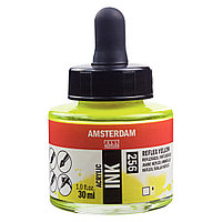 Жидкий акрил "Amsterdam", 256 флуоресцентный желтый, 30 мл, банка