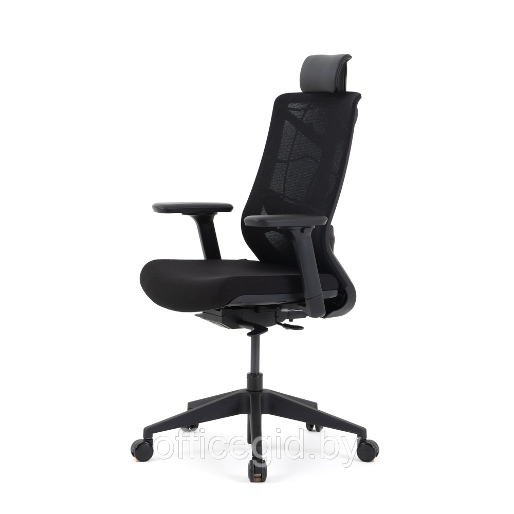Комплект мебели "Welldesk": cтол двухмоторный, черный, столешница пепел + кресло "Nature ll" - фото 2 - id-p180055280