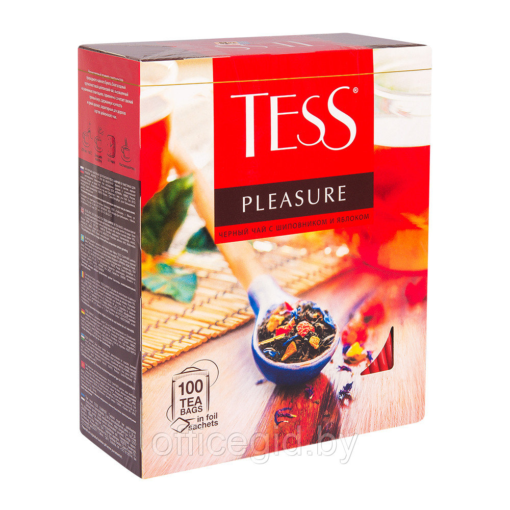 Чай "Tess" Pleasure, 100 пакетиковx1.5 г, черный