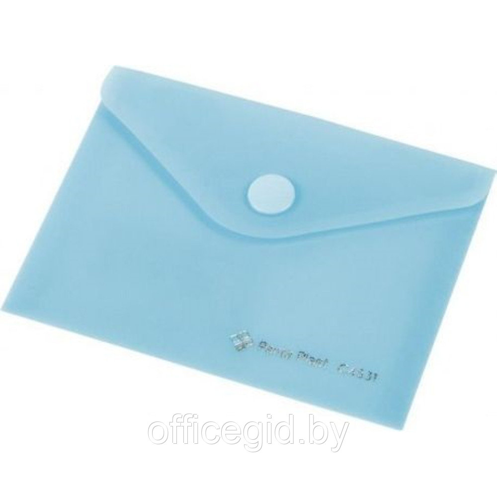Папка-конверт на кнопке "Panta Plast", A5, голубой - фото 1 - id-p180056878