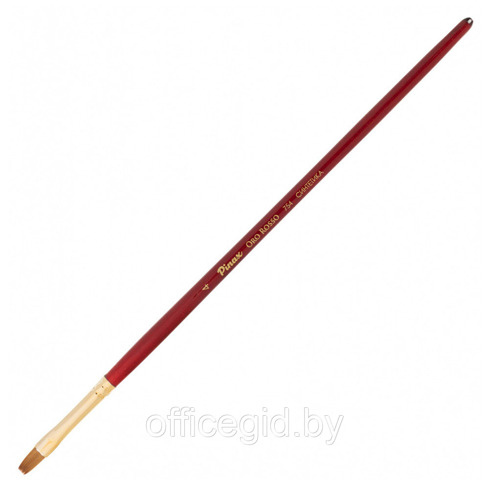 Кисть для рисования "Pinax ORO ROSSO", синтетика, плоская, №4