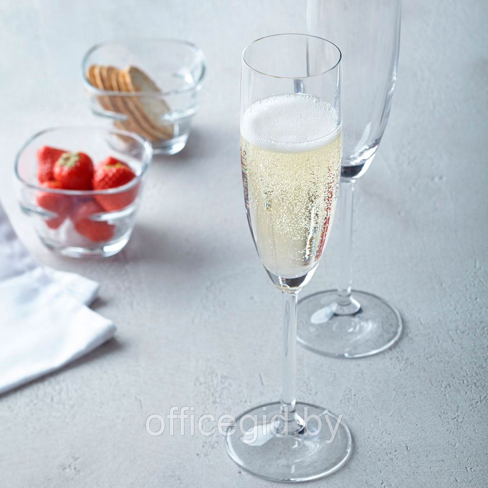 Бокал стеклянный для шампанского «Daily», 200 мл, 6 шт/упак - фото 4 - id-p180649039