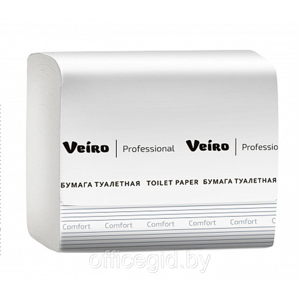 Бумага туалетная листовая "Veiro Professional Comfort", 2 слоя - фото 1 - id-p180054715