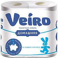 Бумага туалетная "Veiro Домашняя", 2 слоя, 4 рулона
