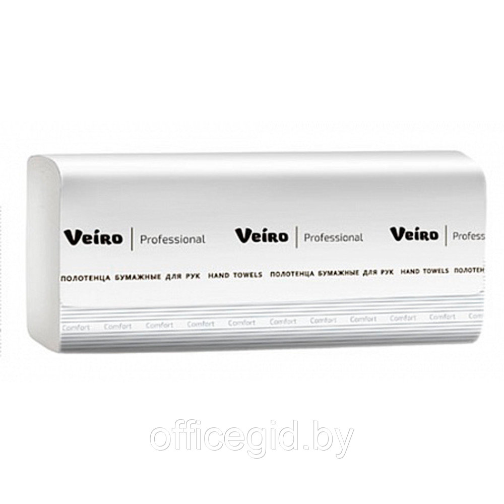 Полотенца бумажные "Veiro Professional Comfort", Z-сложение, 2 слоя, 200 листов - фото 1 - id-p180054707