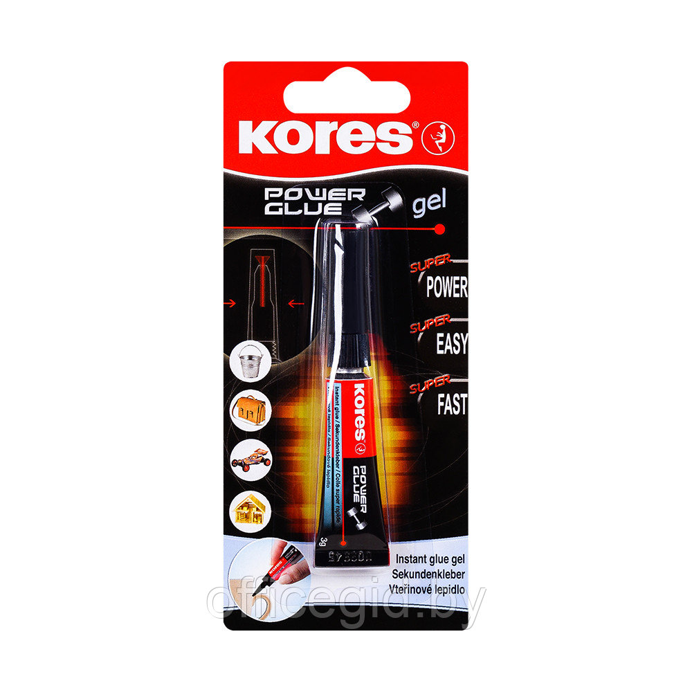 Клей универсальный "Kores Powerglue GEL", 3 г