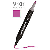 Маркер перманентный двусторонний "Sketchmarker Brush", V101 фиолетовый ирис