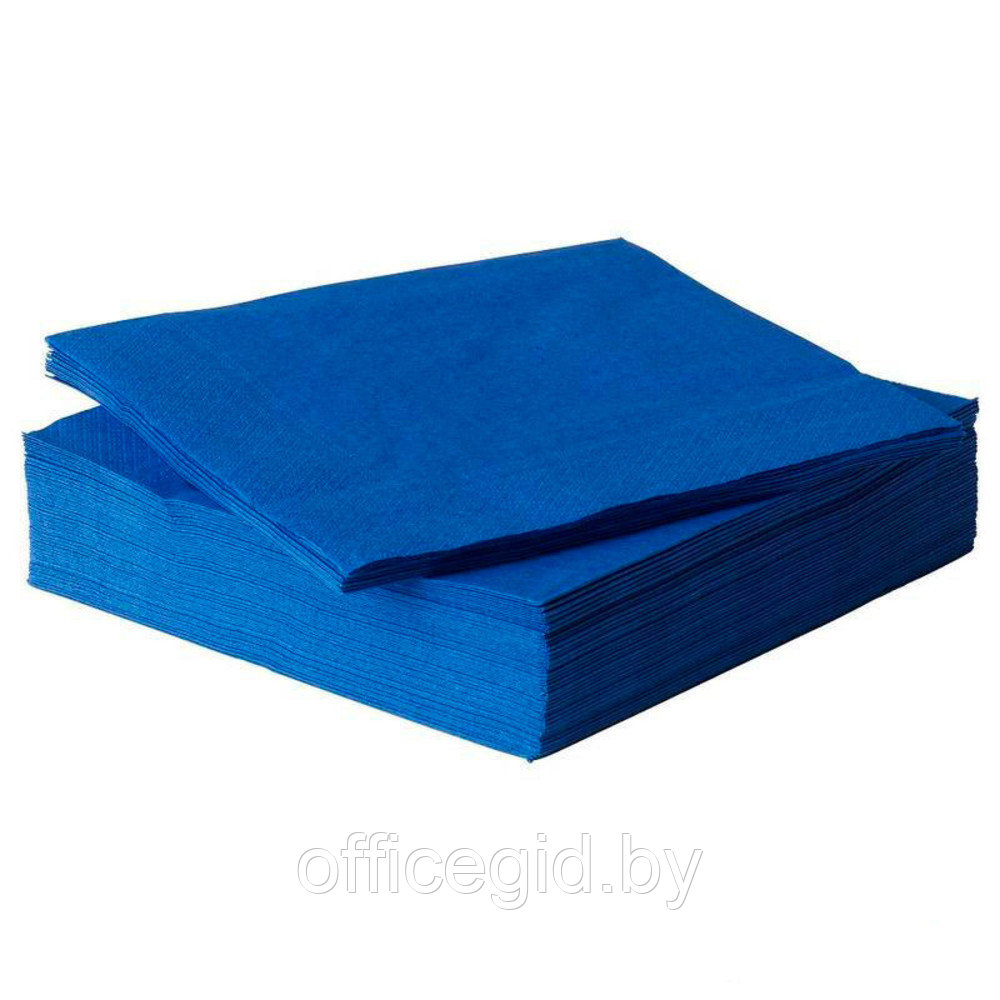 Салфетки бумажные "Бик-пак", 200 шт, 33x33 см, синий - фото 1 - id-p180585983