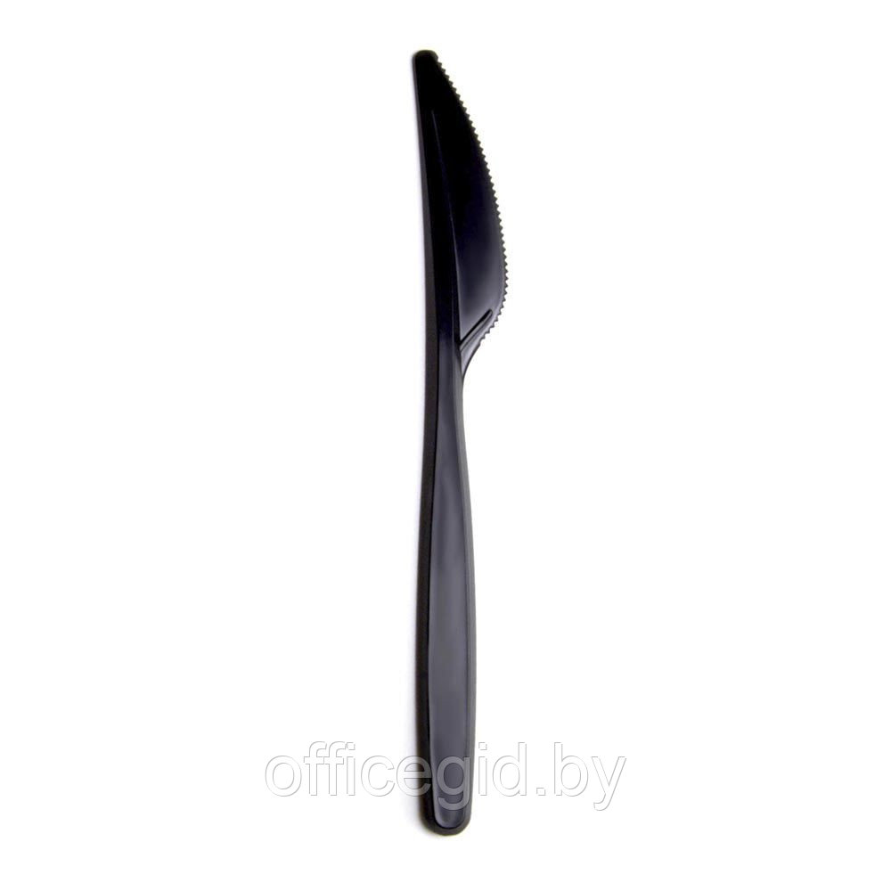 Пластиковый нож одноразовый "ЭЛИТ ОРЕЛ премиум", 180 мм, 100 шт/упак, черный - фото 1 - id-p187158740