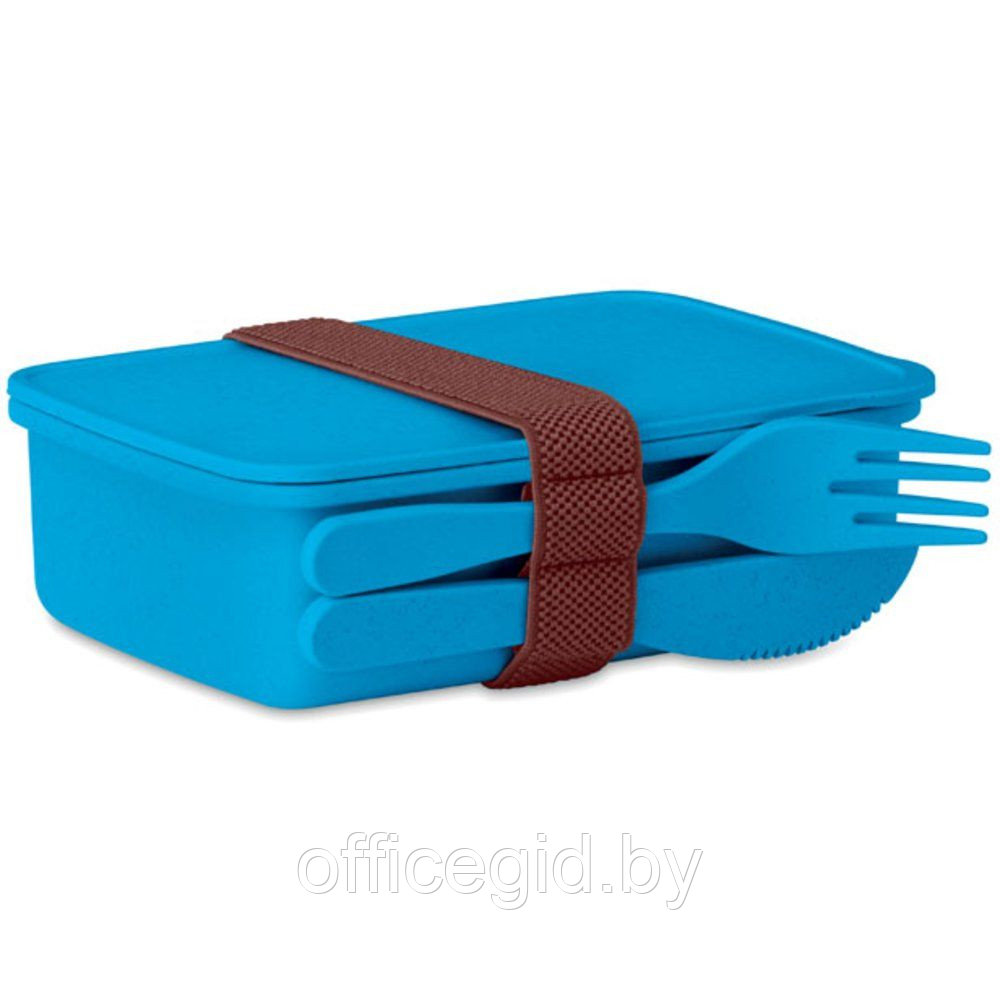 Контейнер для еды "Astoriabox", бамбуковое волокно, полипропилен, синий - фото 1 - id-p187028249
