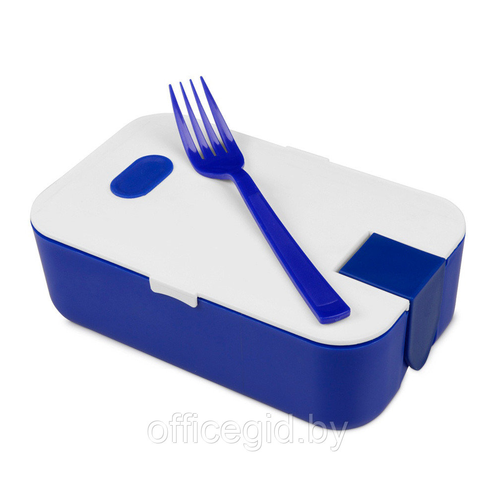 Контейнер для еды "Neo", пластик, синий, белый