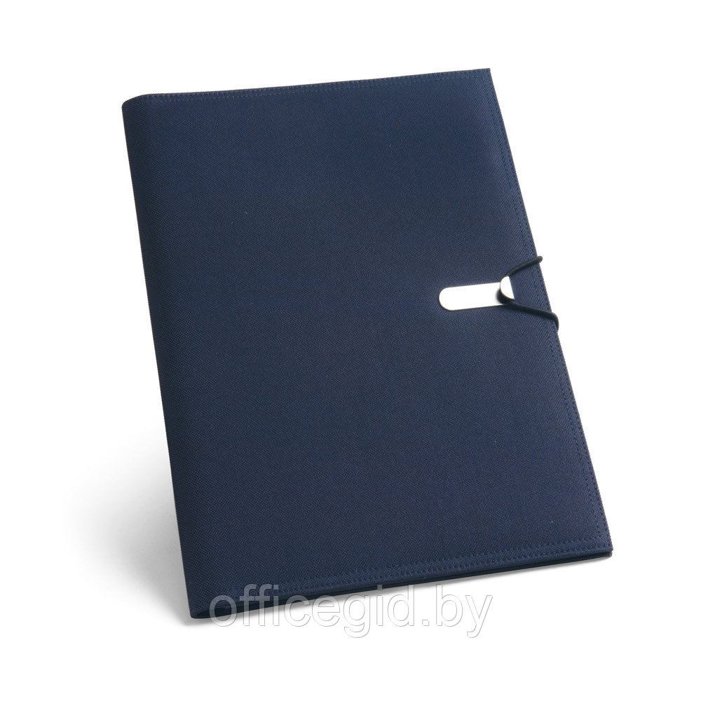 Папка для документов "Clark" на резинке, с блокнотом, A4, синий - фото 1 - id-p187027553