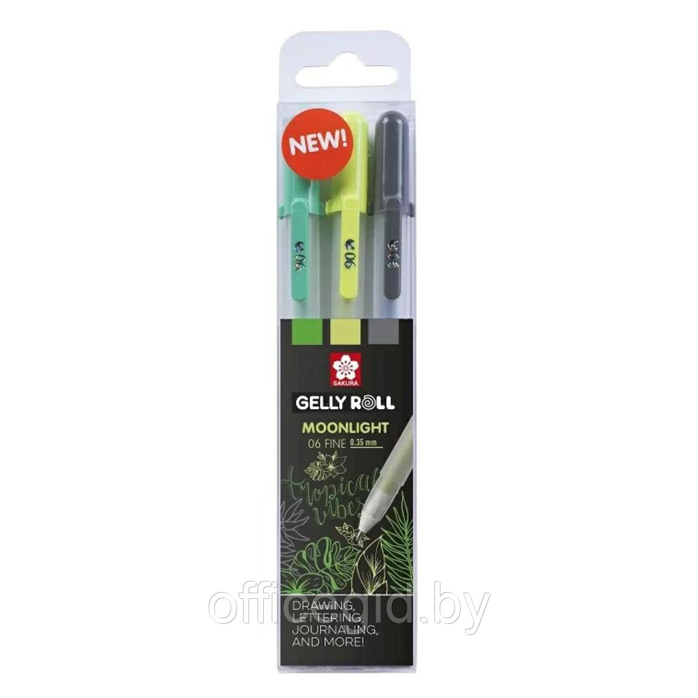 Набор ручек гелевых "Gelly Roll Moonlight Botanical", 3 шт., ассорти