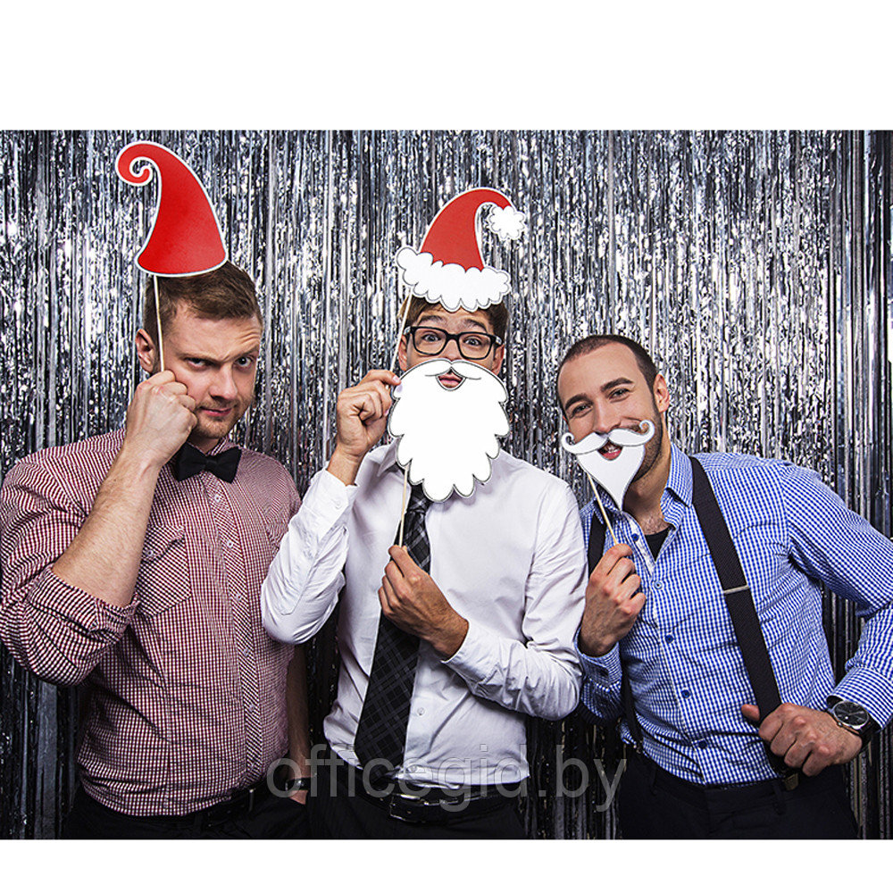 Набор для фотосессии "Санта Клаус и Гномы", 4 шт, белый, красный - фото 2 - id-p180649690