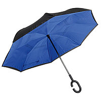 Зонт-трость "Flipped", 109 см, синий, черный