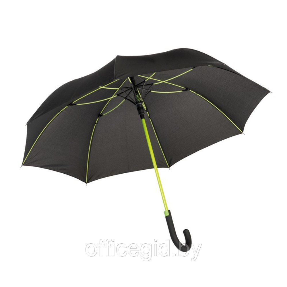 Зонт-трость "Cancan", 103 см, черный, светло-зеленый - фото 1 - id-p187027666