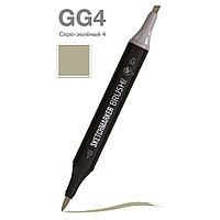 Маркер перманентный двусторонний "Sketchmarker Brush", GG4 серо-зеленый 4